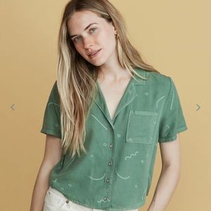 Marine Layer Green Pattern Shirt